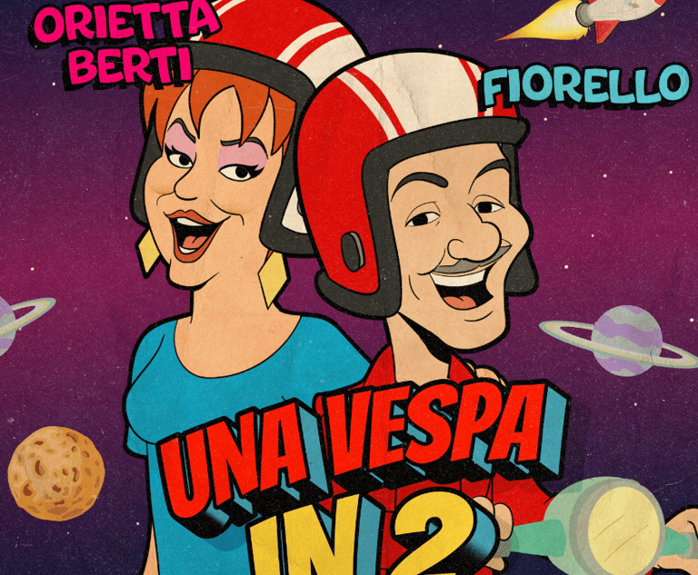 Orietta Berti e Fiorello in "Una Vespa In 2"