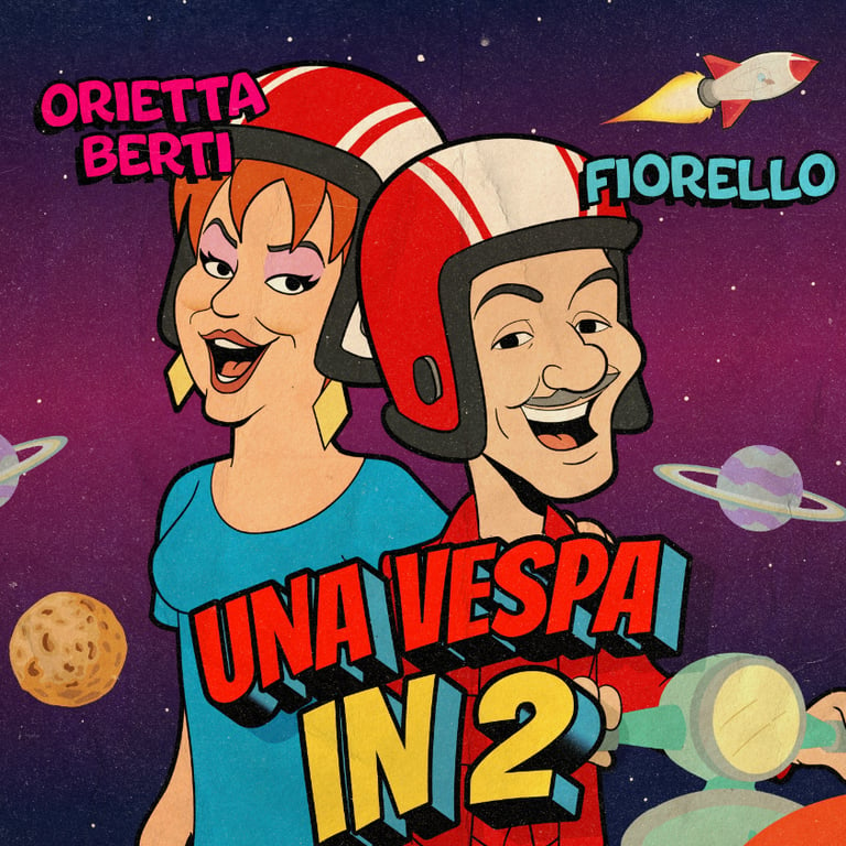 Orietta Berti e Fiorello in "Una Vespa In 2"