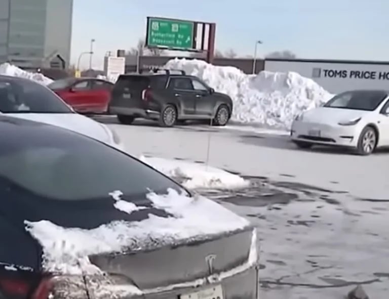 Tesla: il freddo di Chicago congela le auto elettriche